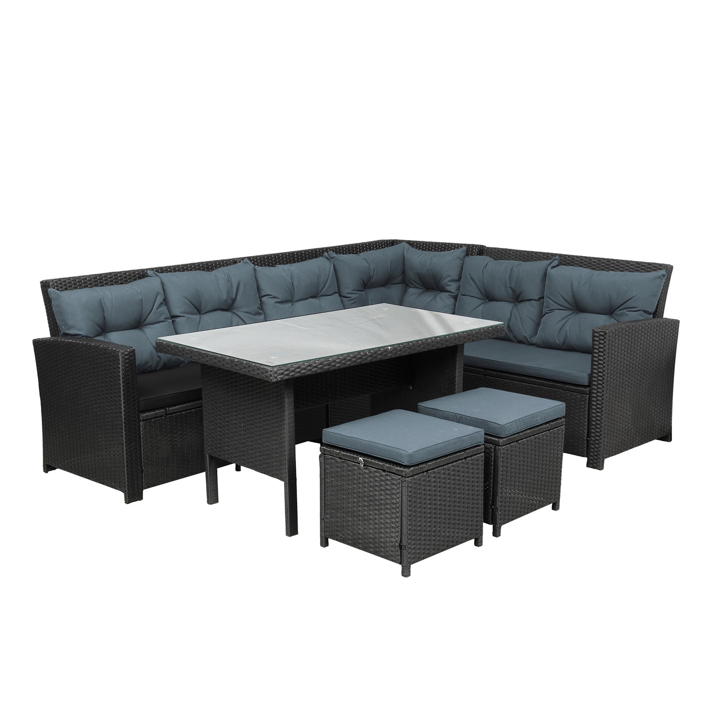 6-Piece Patio Outdoor Sectional Sofa