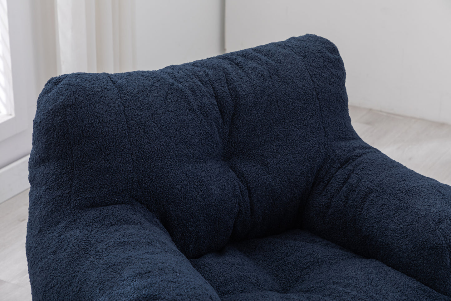 Teddy Fabric Tufted Bean Bag Chair