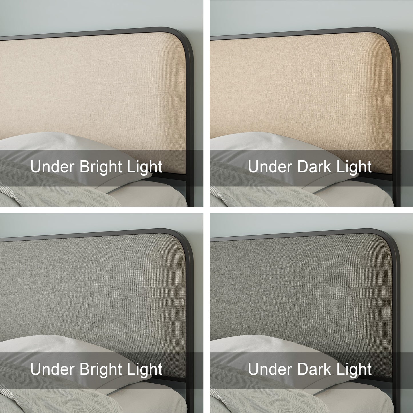Modern Storage Full Size Metal Bed