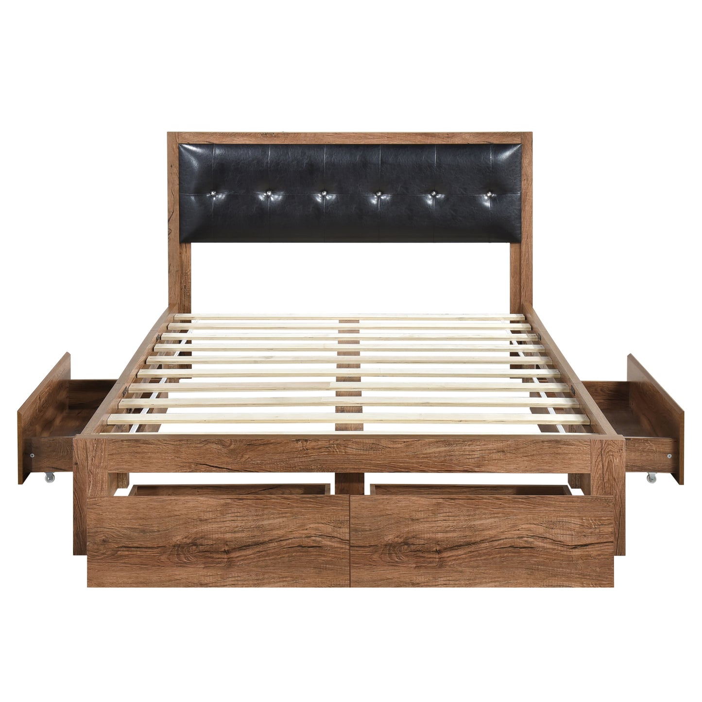 Modern Simplicity Queen Size Wood Platform Bed