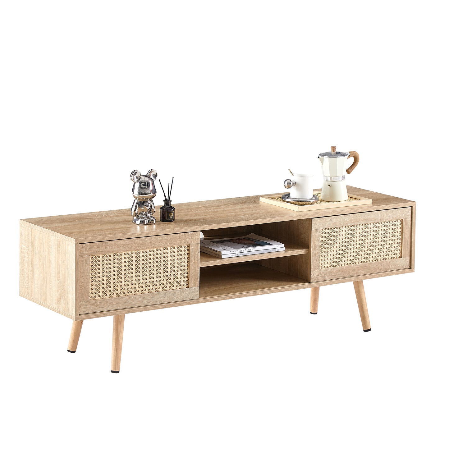 Double Sliding Doors TV Cabinet