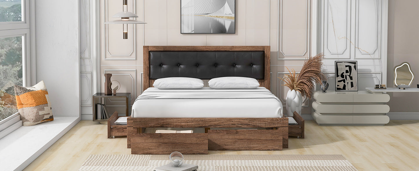 Modern Simplicity Queen Size Wood Platform Bed