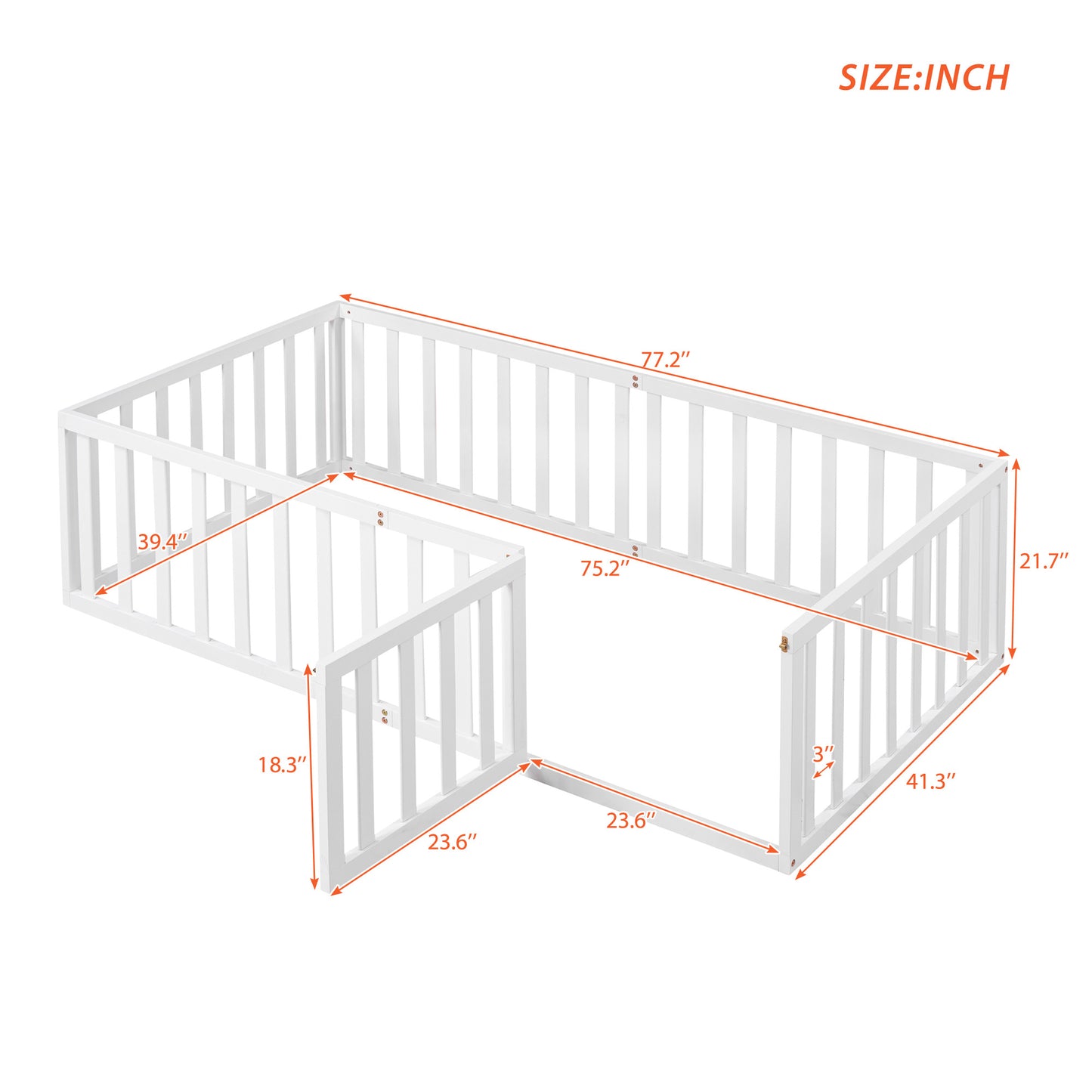 Wood twin floor bed frame in minimalist silhouette — perfect for studio apartments, reading nooks, and cozy sleep corners