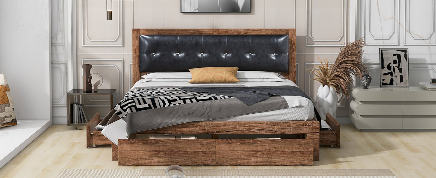Modern Simplicity Queen Size Wood Platform Bed