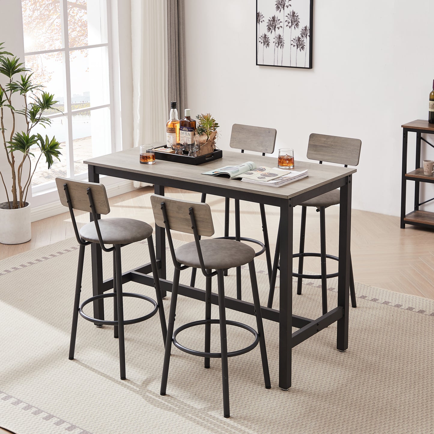PU Soft Seat Bar Table Set