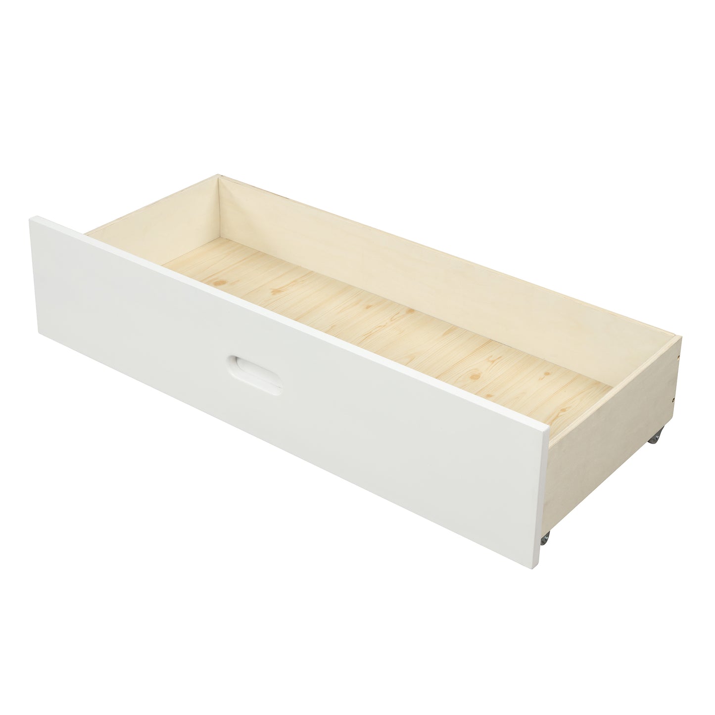 Wood Platform Twin Bed With 2-Drawers