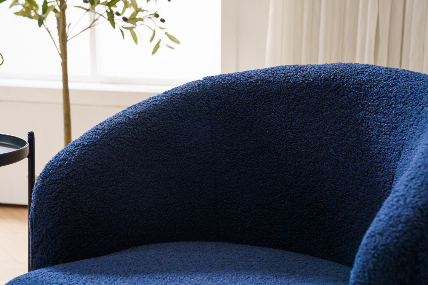 Teddy Fabric Swivel Accent Armchair