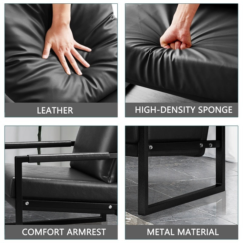 PU Leather Accent Arm Chair