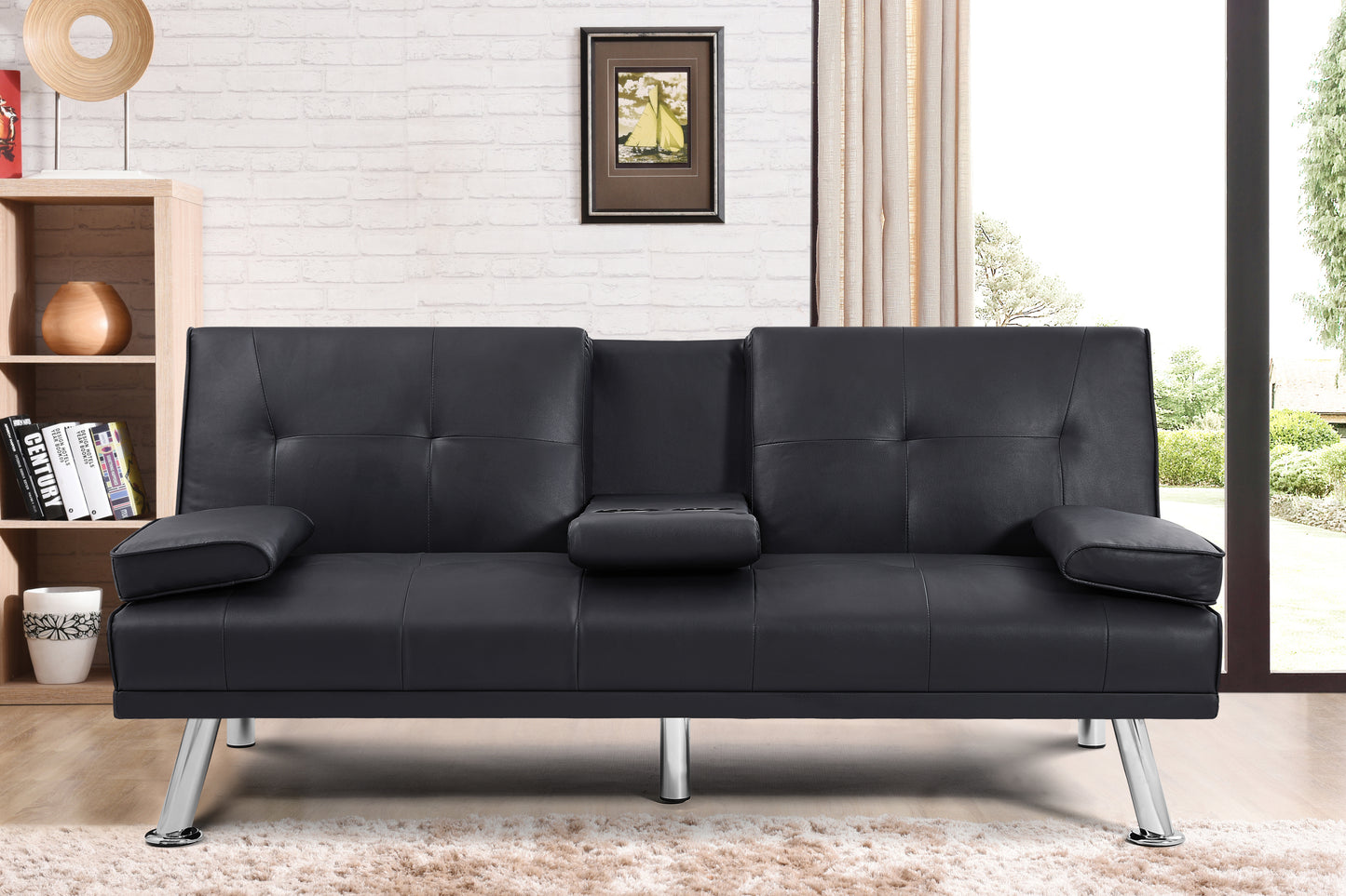 Modern Black Foldable Sofa Bed