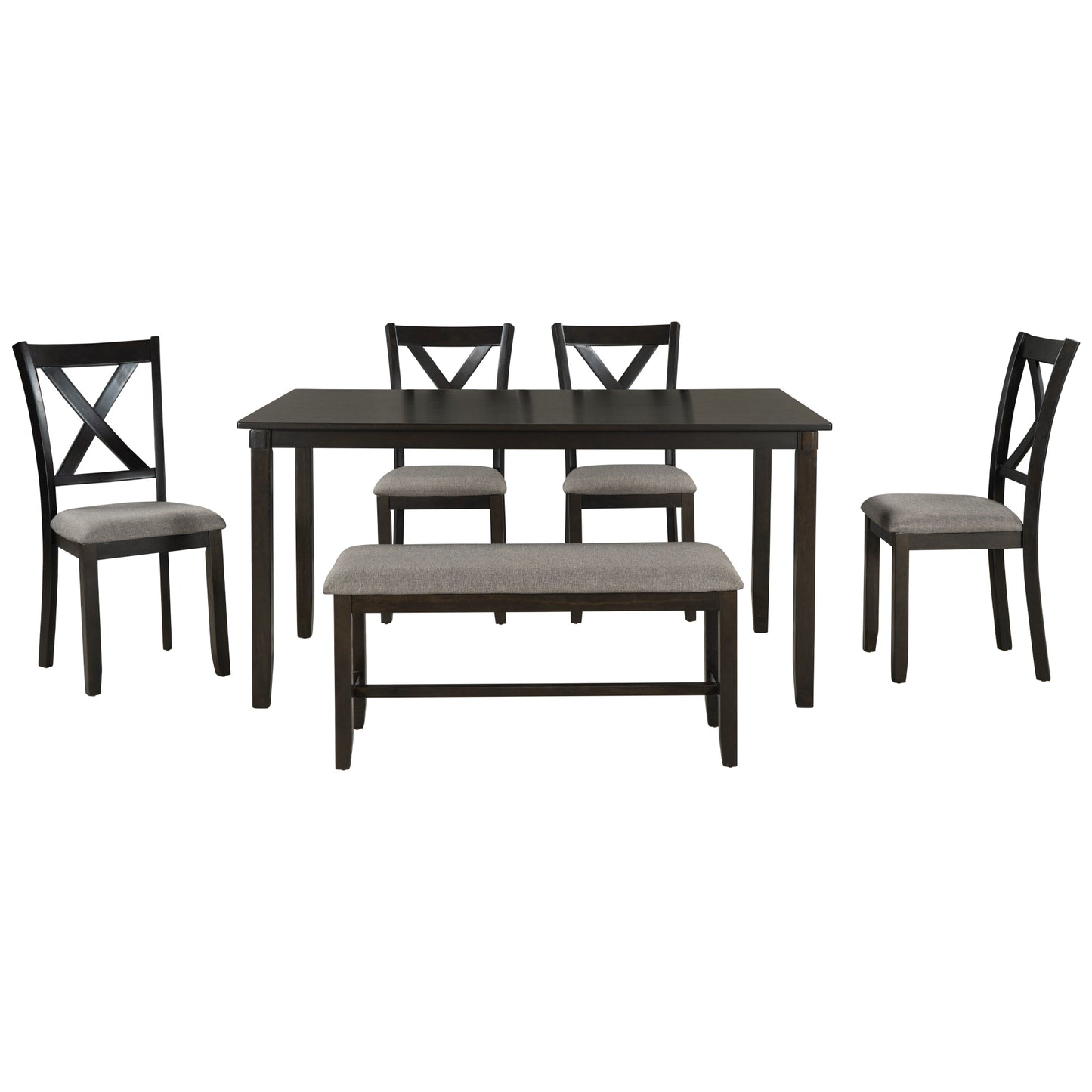 Elegant 6-Piece Espresso Dining Table