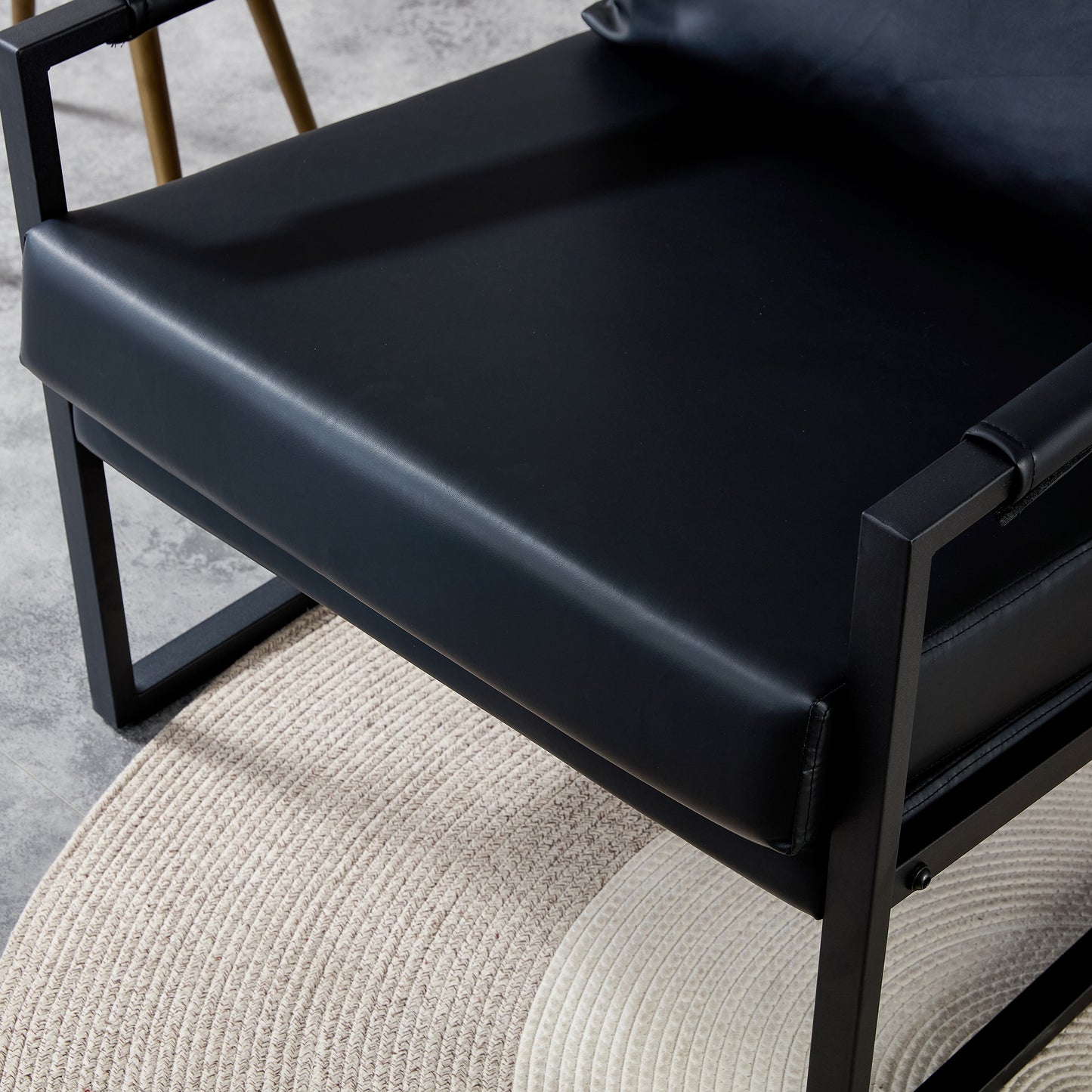 PU Leather Accent Arm Chair