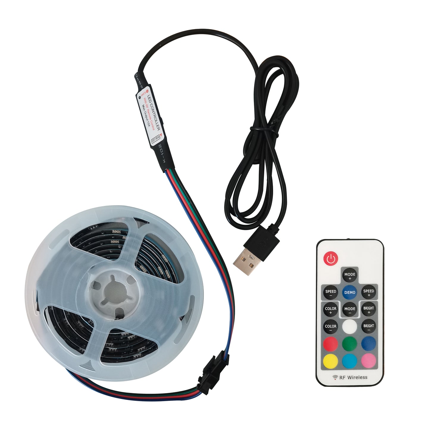 TV Stand With Remote Control LED Light Belt