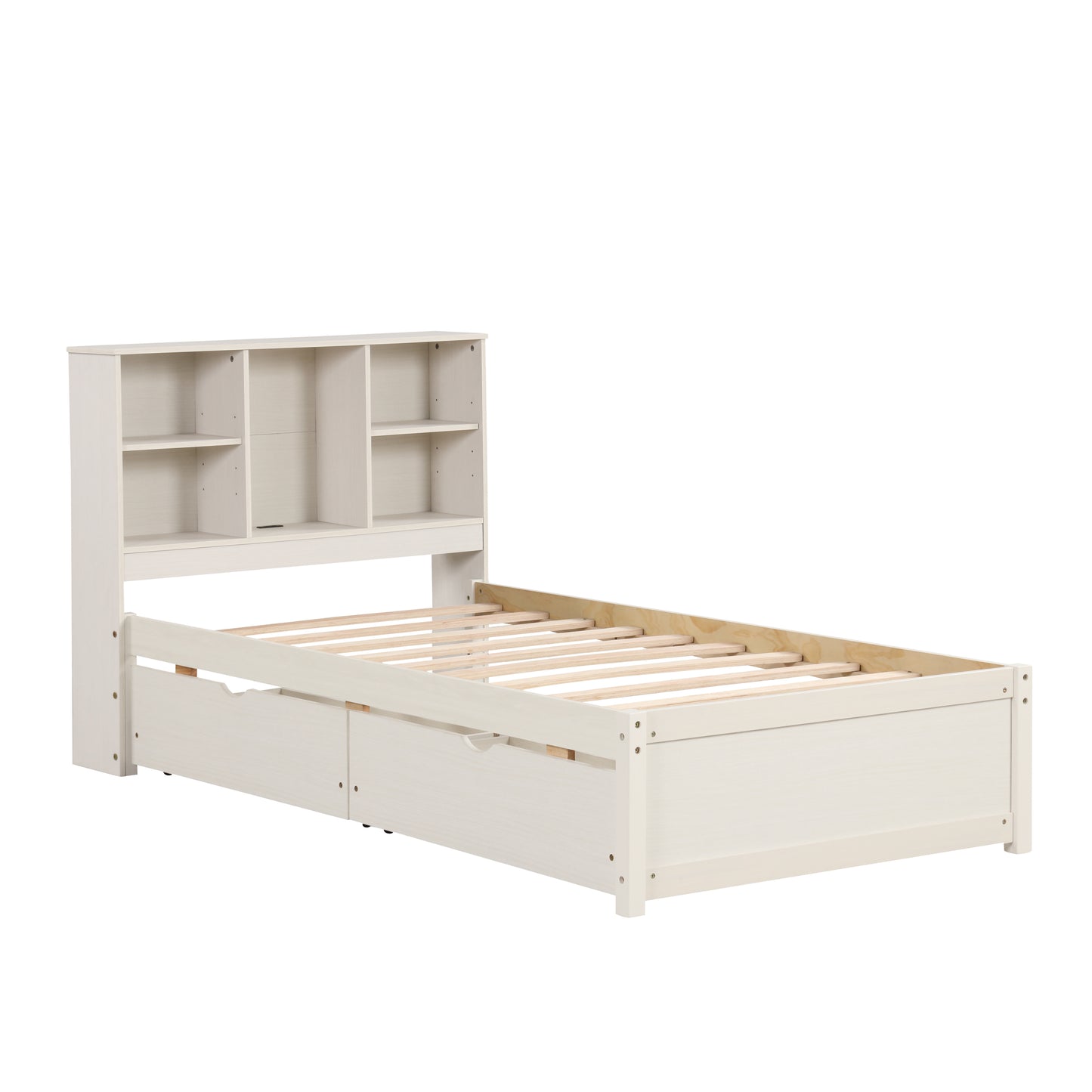 Smart Bedroom USB Port Modern Twin Size Bed