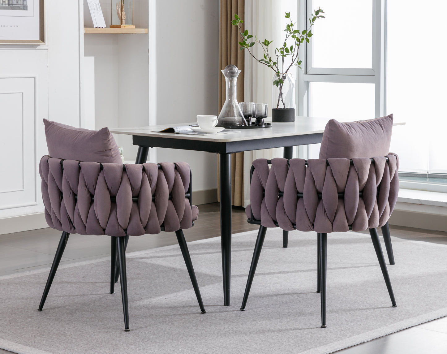 Modern Elegance Velvet Dining Chairs Set