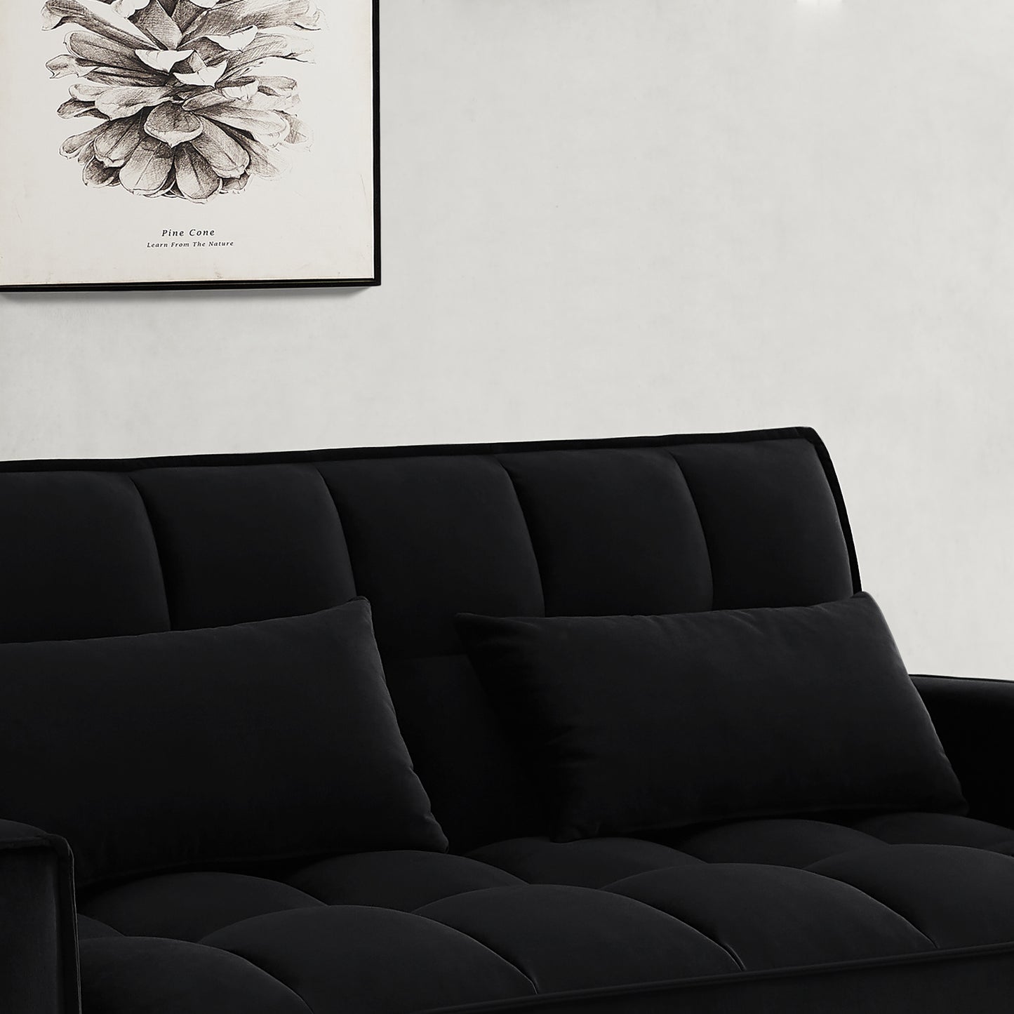 Velvet Convertible Loveseat Sleeper Sofa