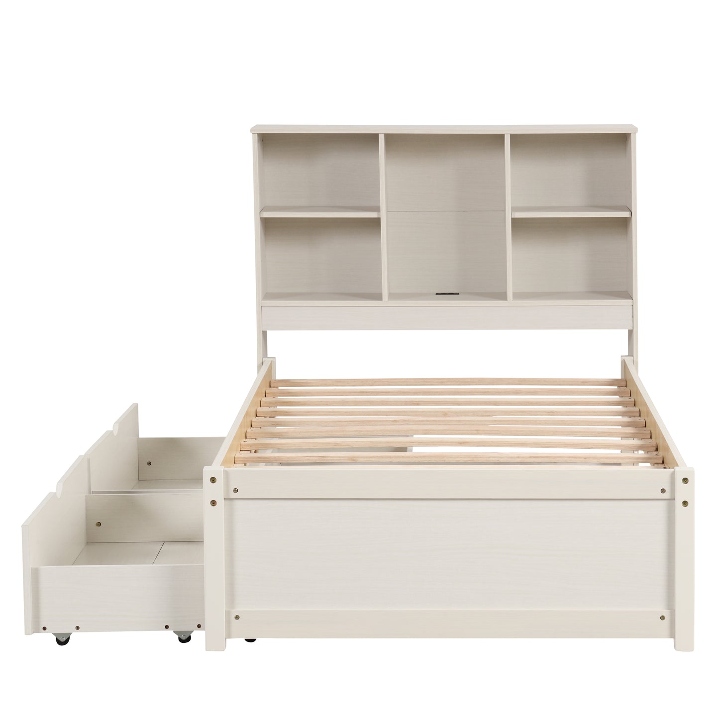 Smart Bedroom USB Port Modern Twin Size Bed