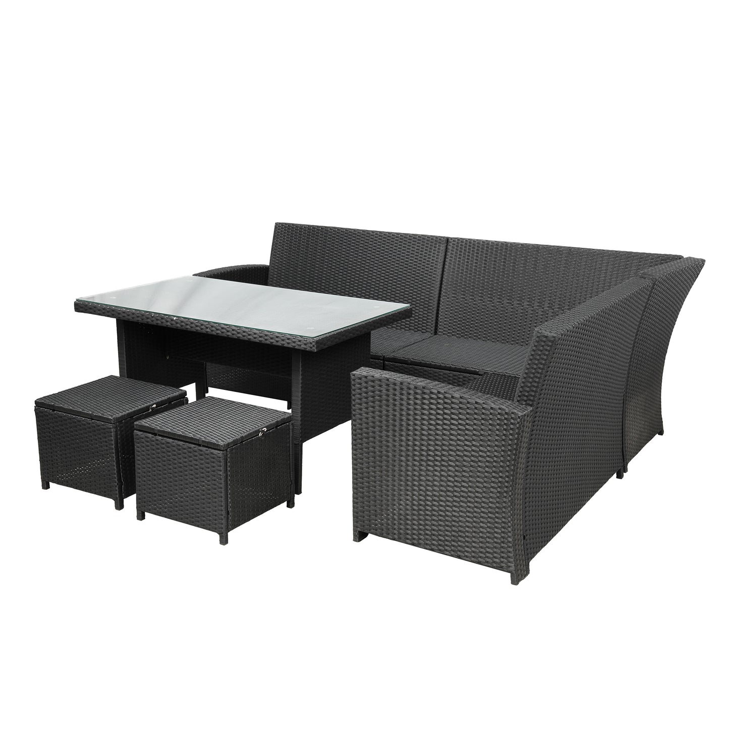 6-Piece Patio Outdoor Sectional Sofa