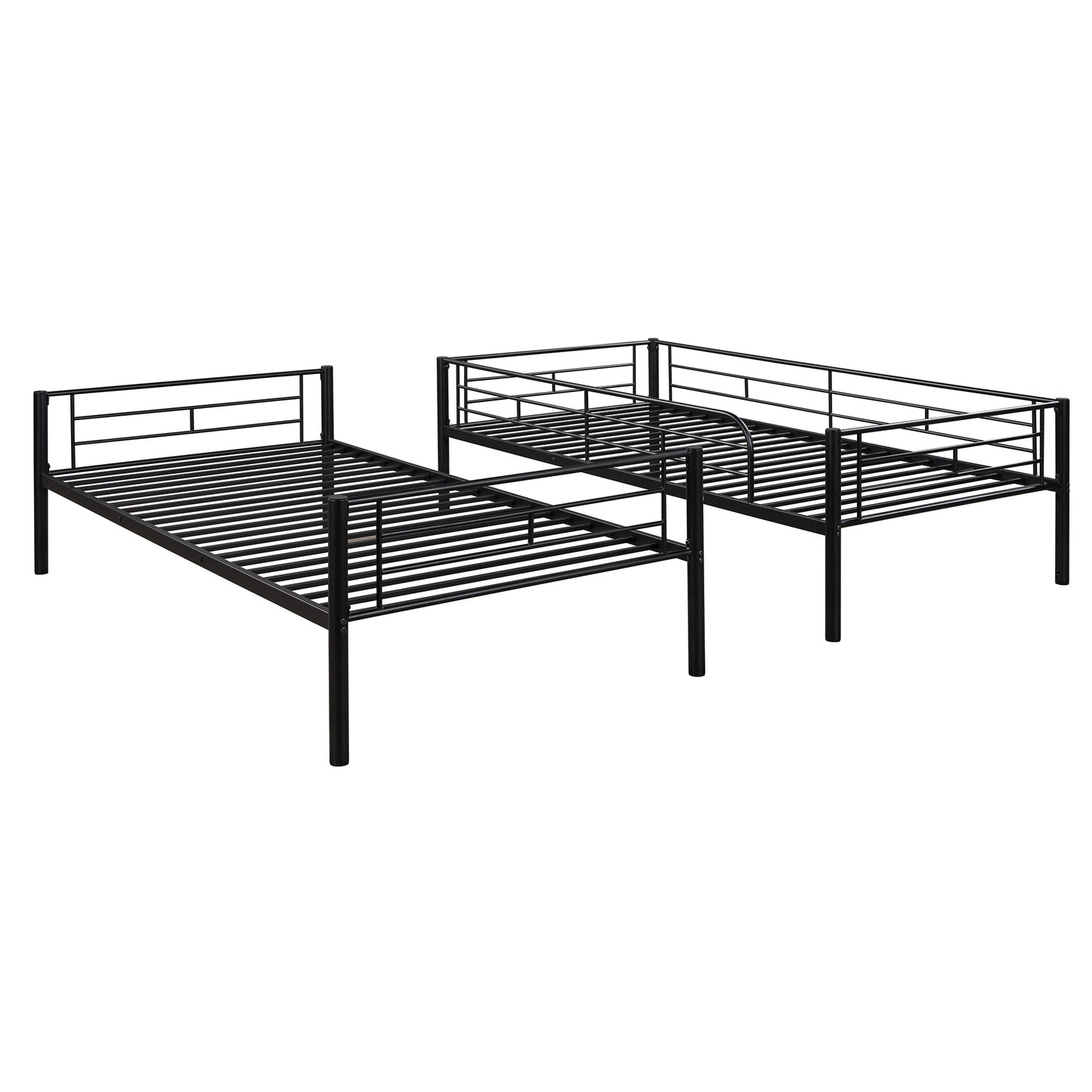 Twin Metal Bunk Bed -Black