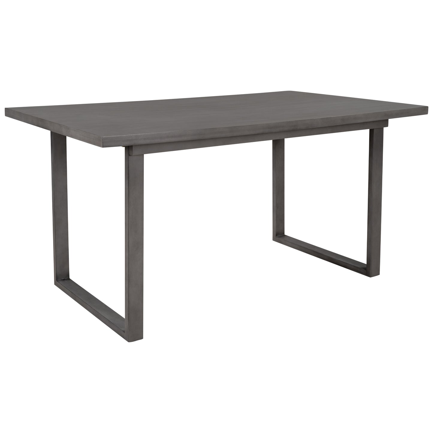 Modern Gray Solid Wood 6-Piece Dining Set