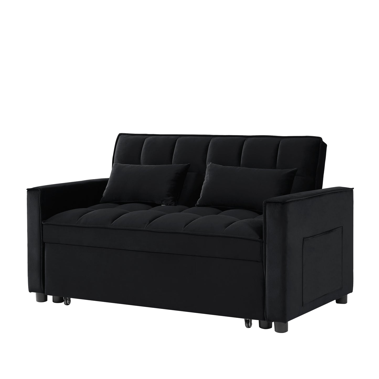 Velvet Convertible Loveseat Sleeper Sofa