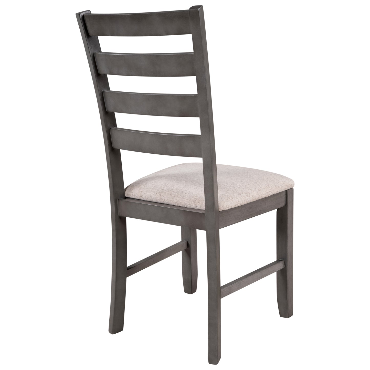 Modern Gray Solid Wood 6-Piece Dining Set