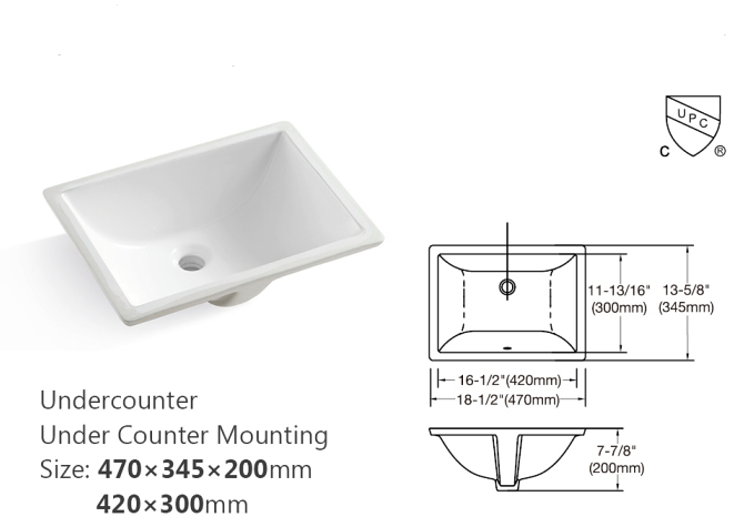 Montary Bathroom Stone Vanity With Rectangle Sink