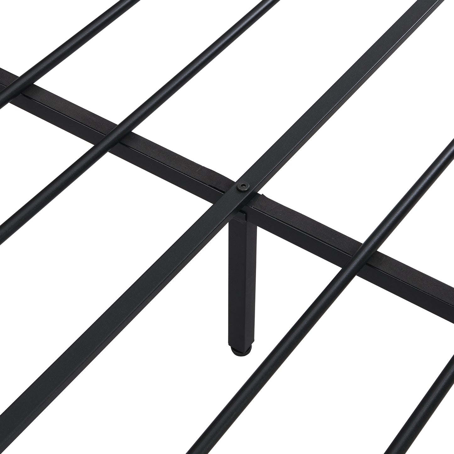Modern Black Metal Platform Bed
