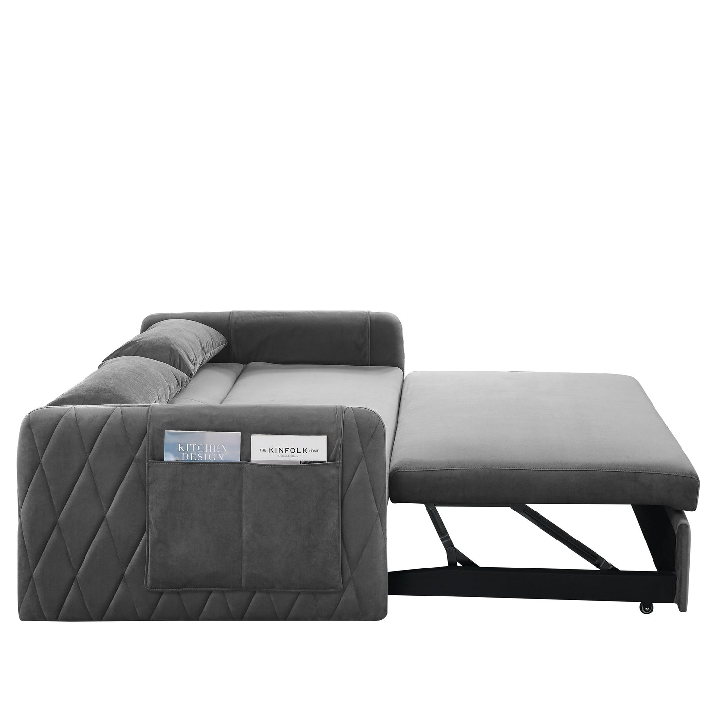 Convertible Velvet Sleeper Sofa Bed