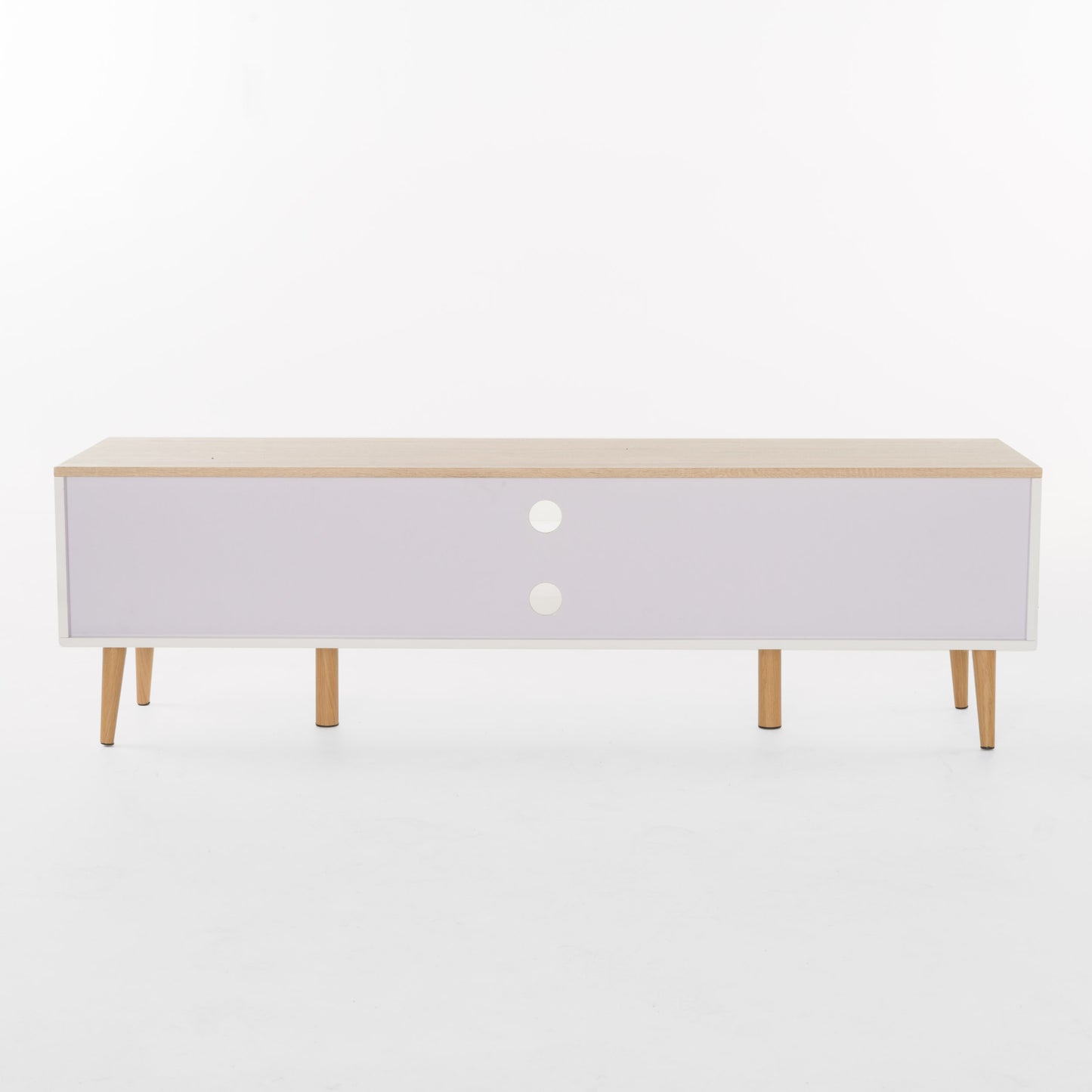 TV Stand with Glass Accents and Ample Storage