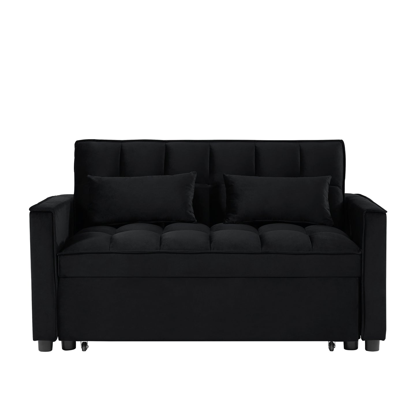 Velvet Convertible Loveseat Sleeper Sofa