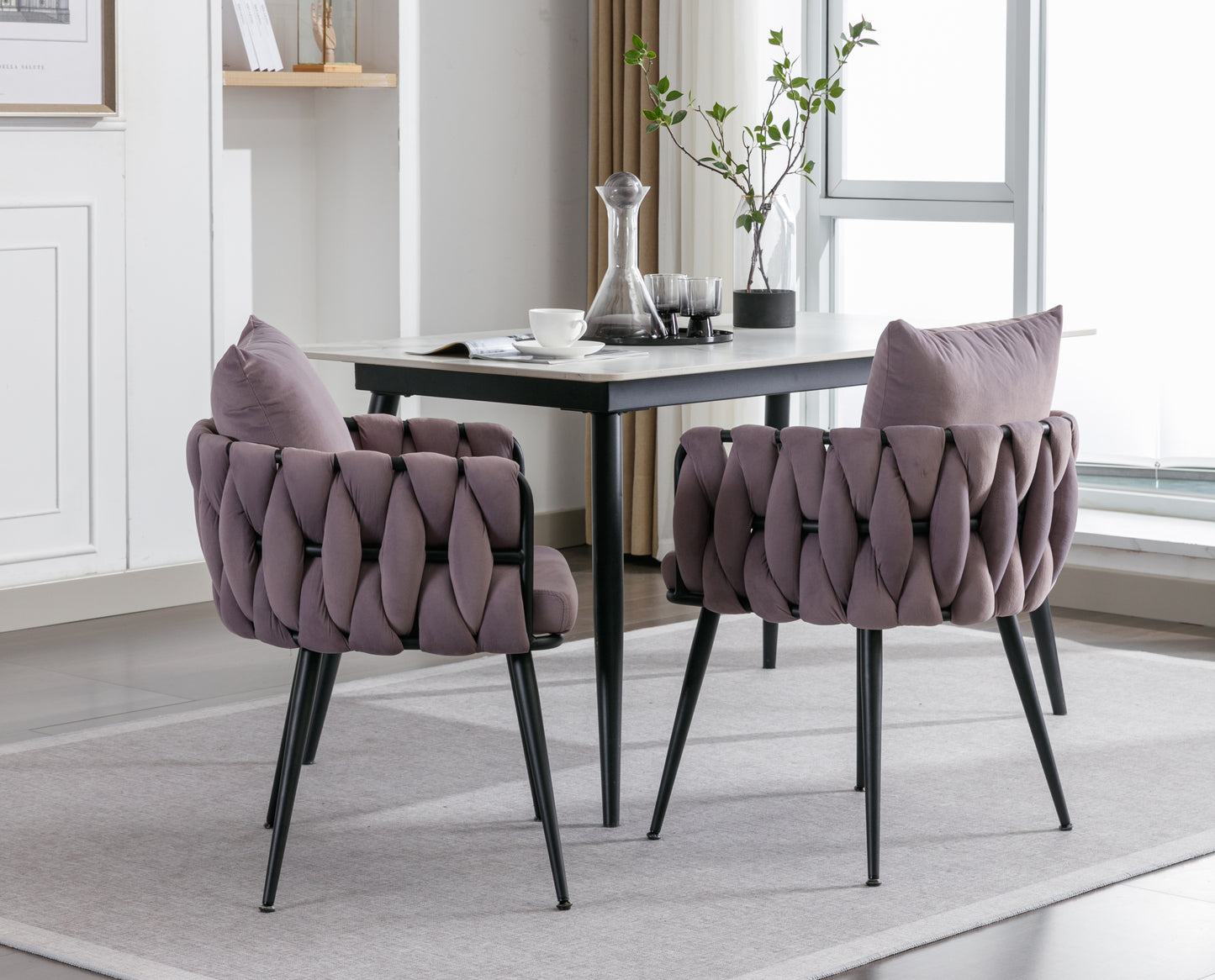 Modern Elegance Velvet Dining Chairs Set