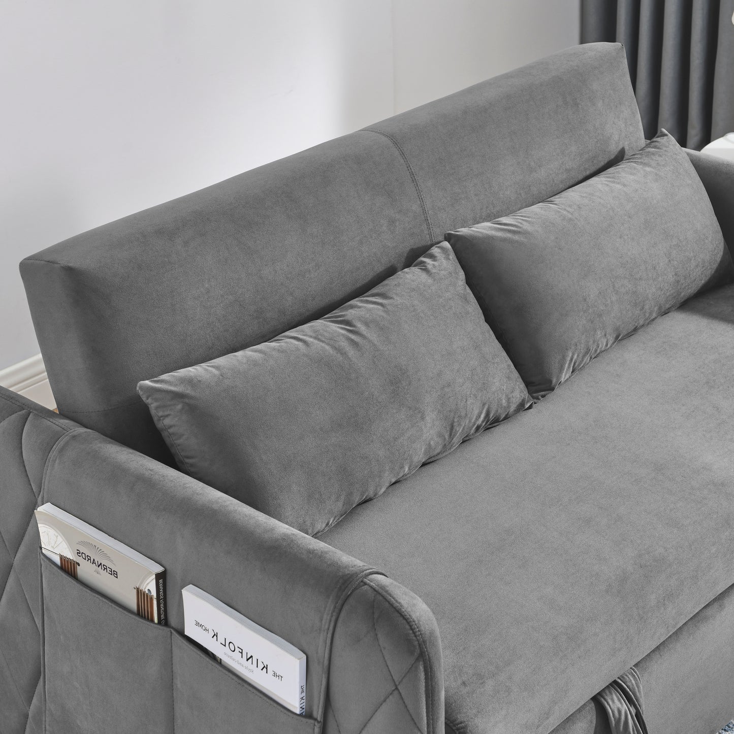 Convertible Velvet Sleeper Sofa Bed