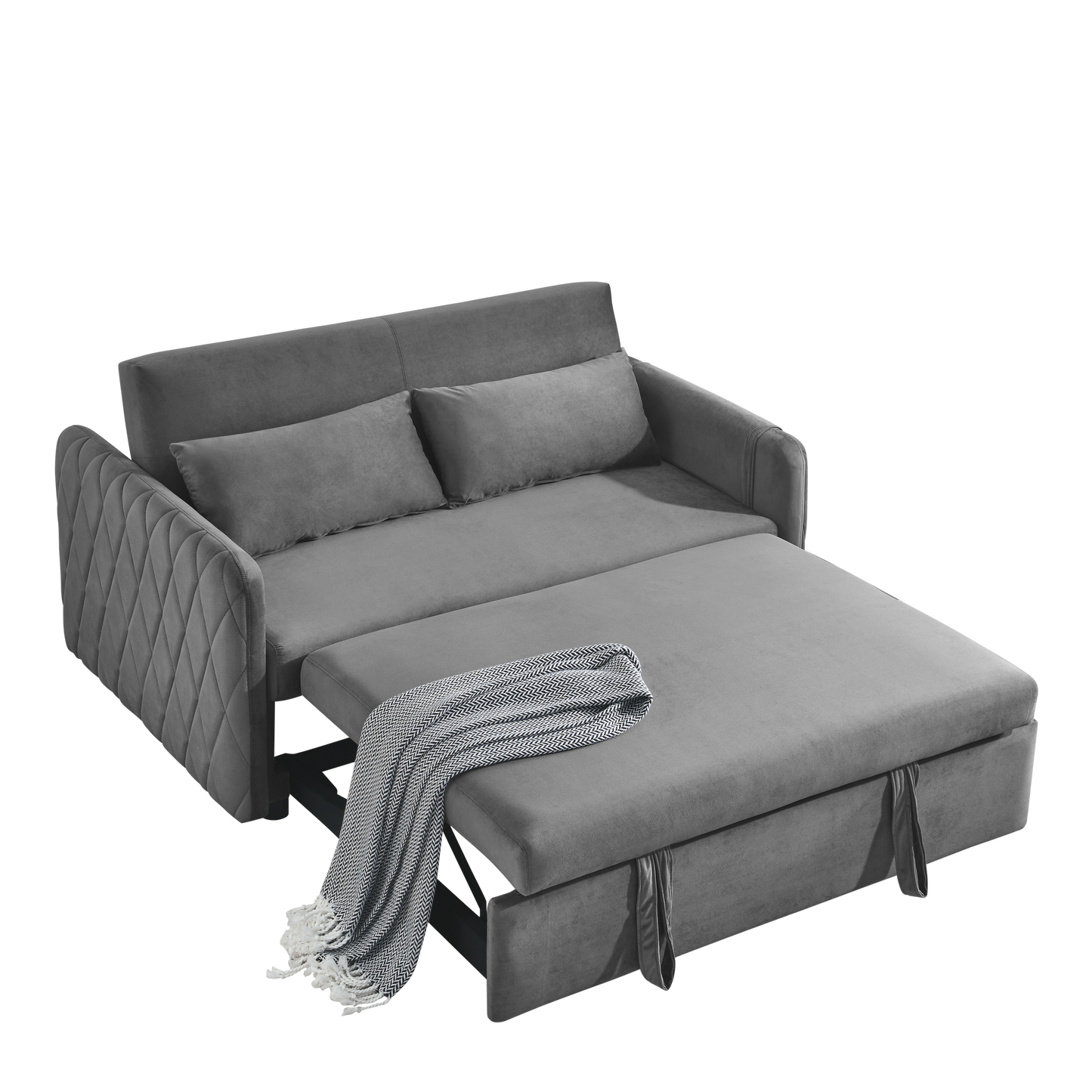 Convertible Velvet Sleeper Sofa Bed