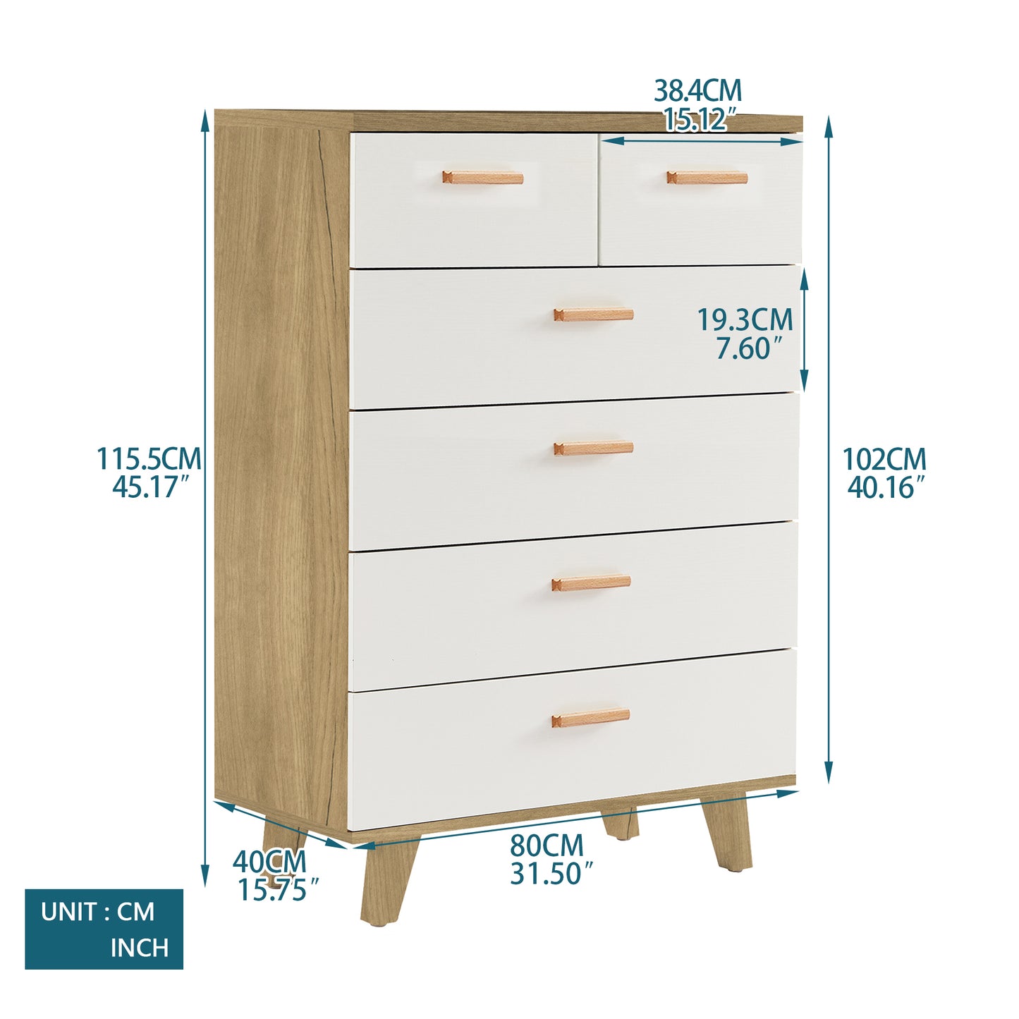 Harmony Wooden Drawer Dresser Cabinet