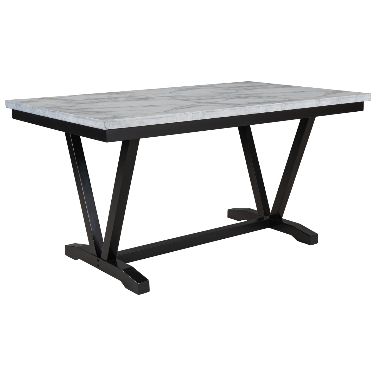 Modern Style Marbled Veneer Dining Set