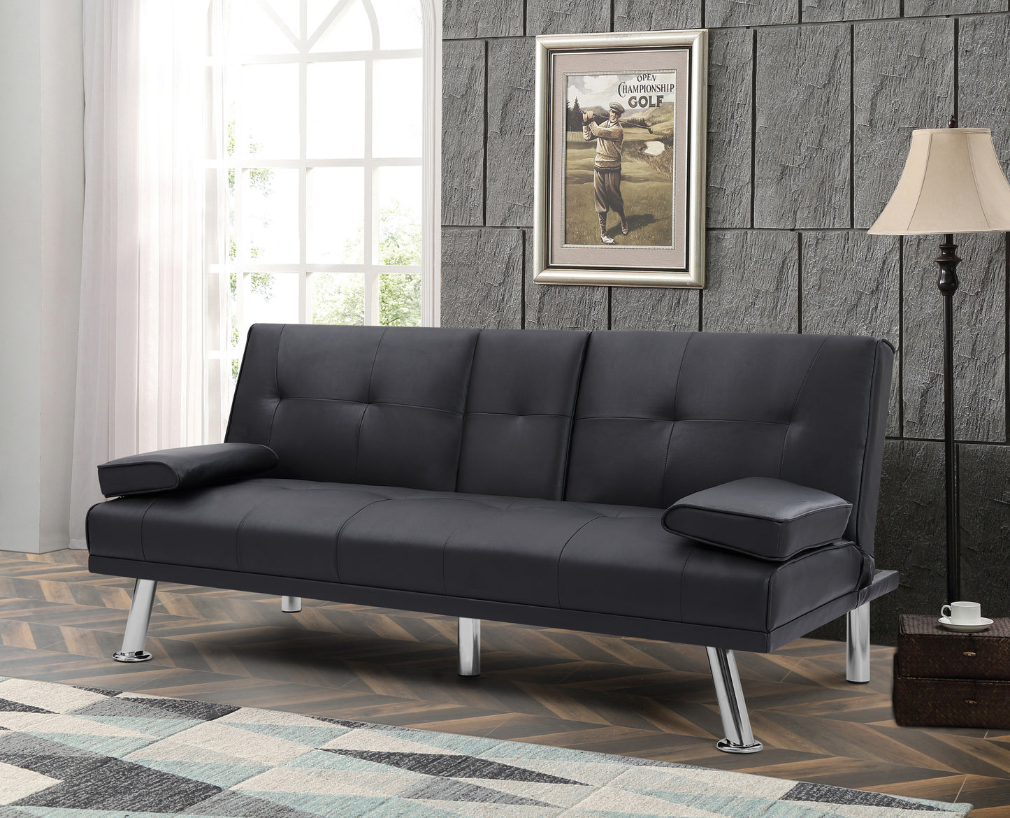Modern Black Foldable Sofa Bed