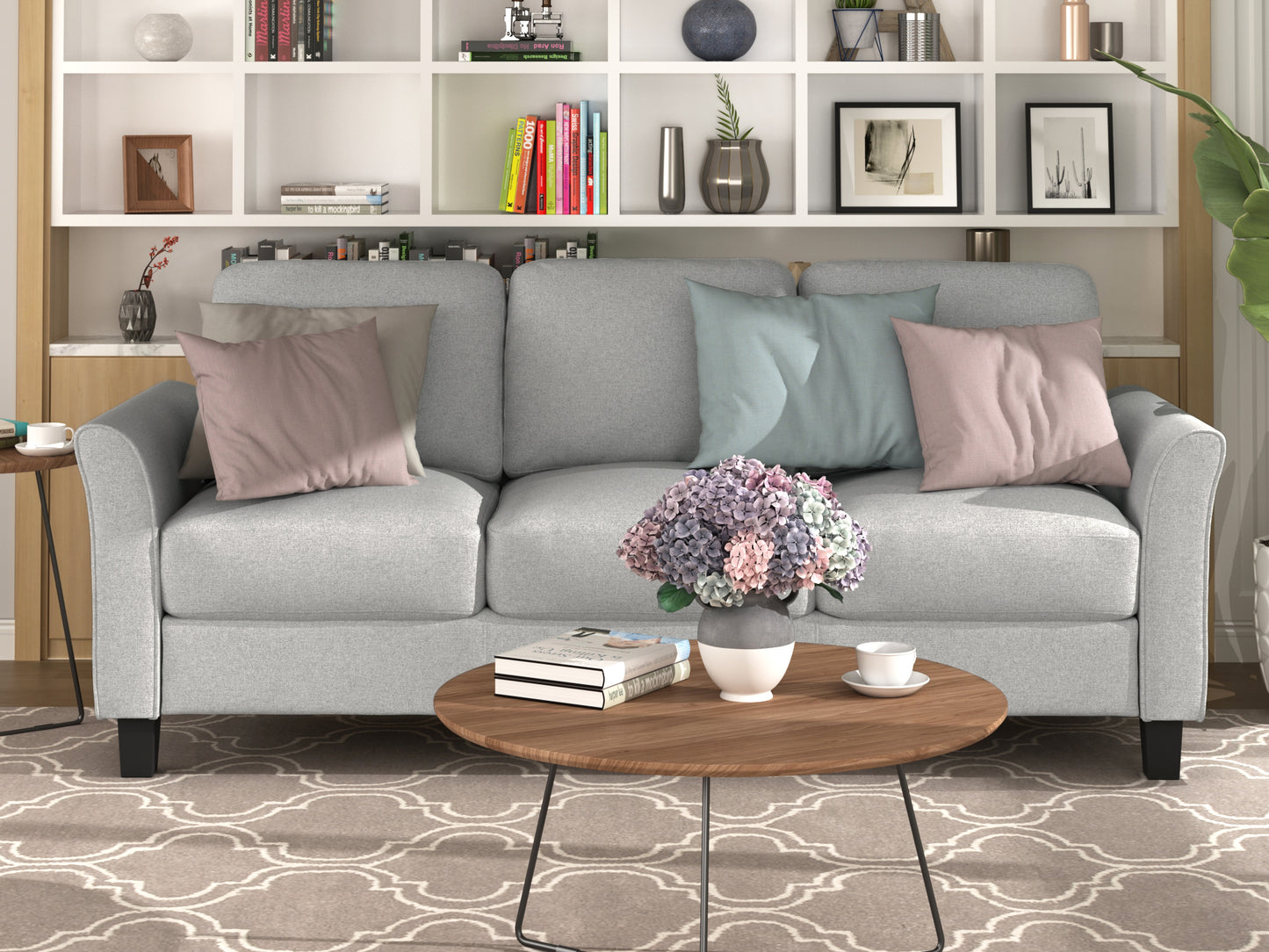 Light Gray 3-Seat Sofa