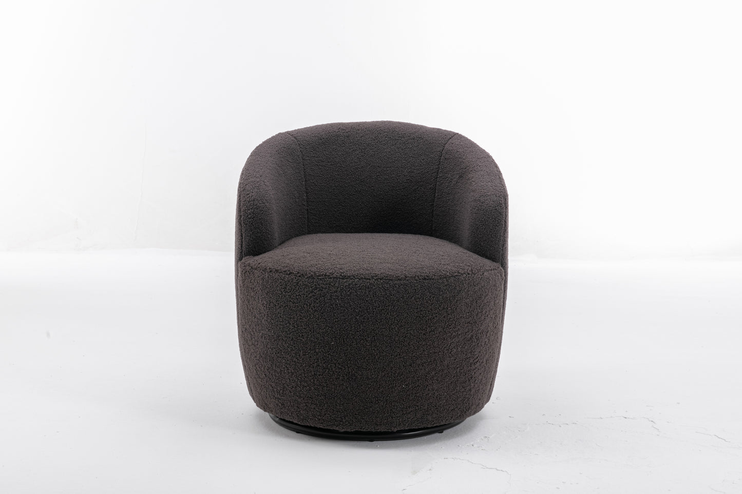 Teddy Fabric Swivel Accent Armchair