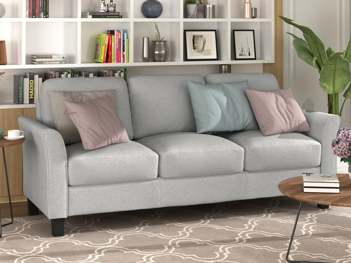 Light Gray 3-Seat Sofa
