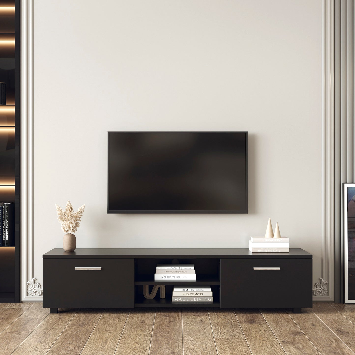 70 Inch Black TV Stand
