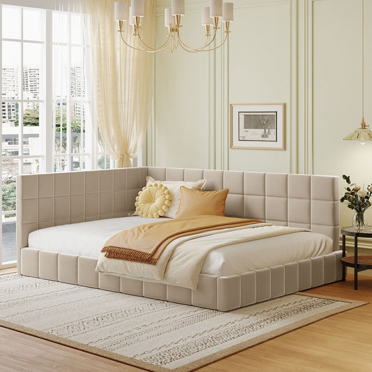Modern Full Size Upholstered Sofa Bed Frame