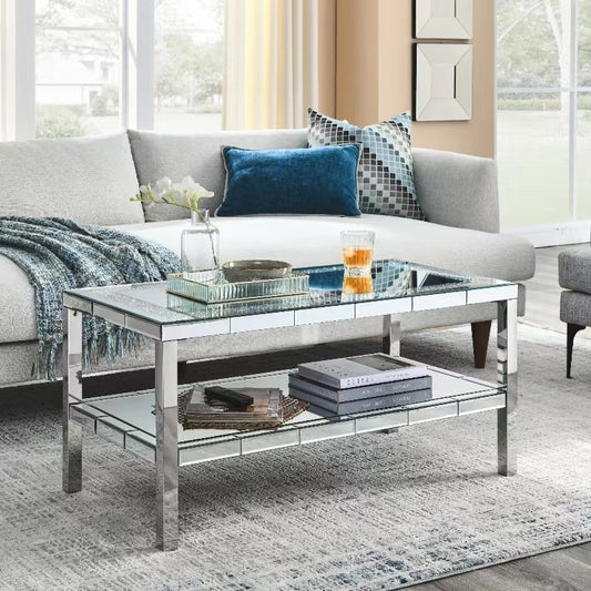 Stainless Steel Coffee Table - Modern Metal Frame - MuMu