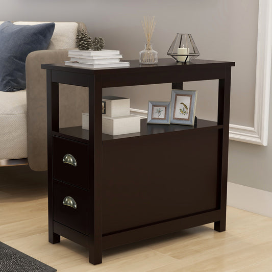 Nightstand With Two Drawers End Table - Table - MuMu
