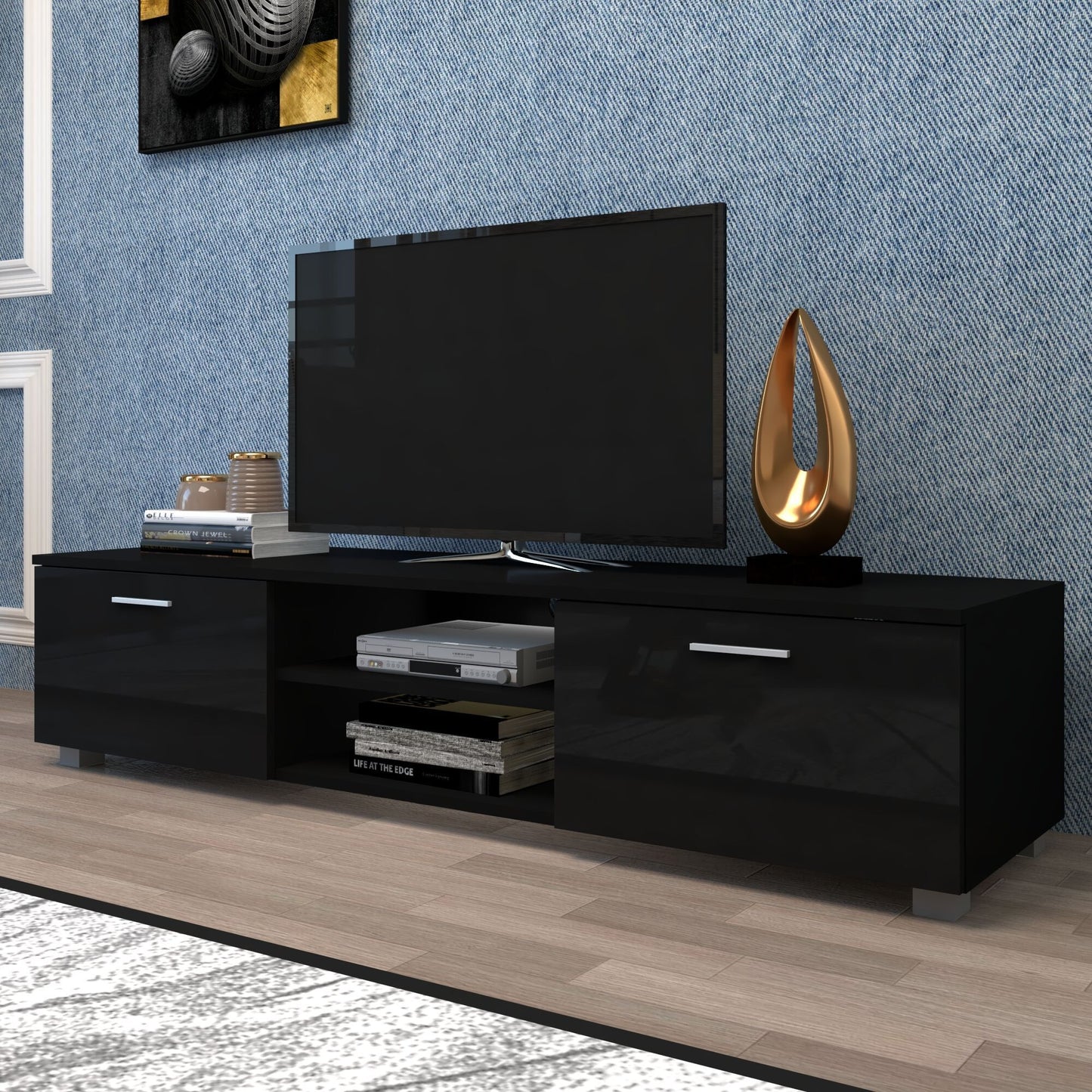 70 Inch Black TV Stand