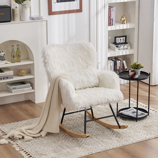 Luxurious Relaxation Wood Lazy Plush Chair