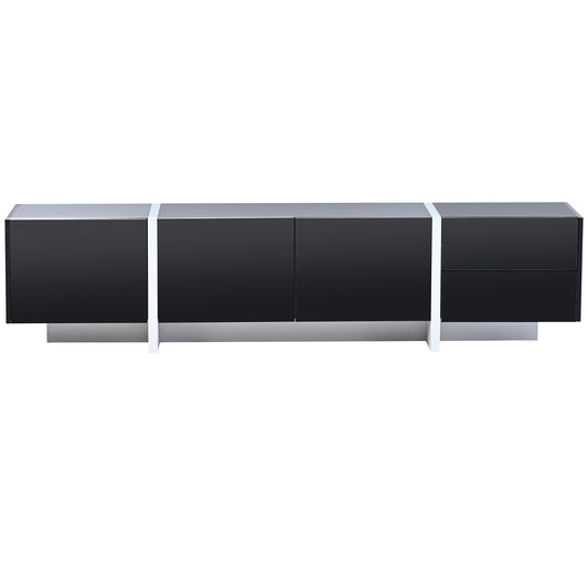 High Gloss UV TV Stand - Rectangle Media Console - MuMu