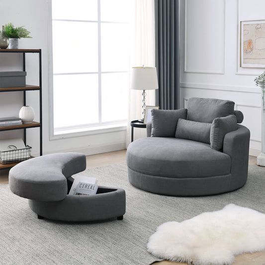 Swivel Accent Barrel Sofa Chair