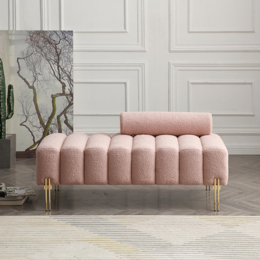 Modern Sherpa Upholstered Bench