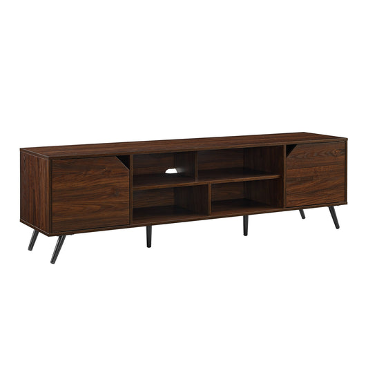 Dark Walnut 2-Door TV Stand