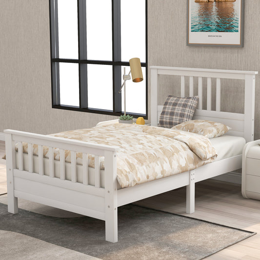 Wood Platform Bed With Headboard